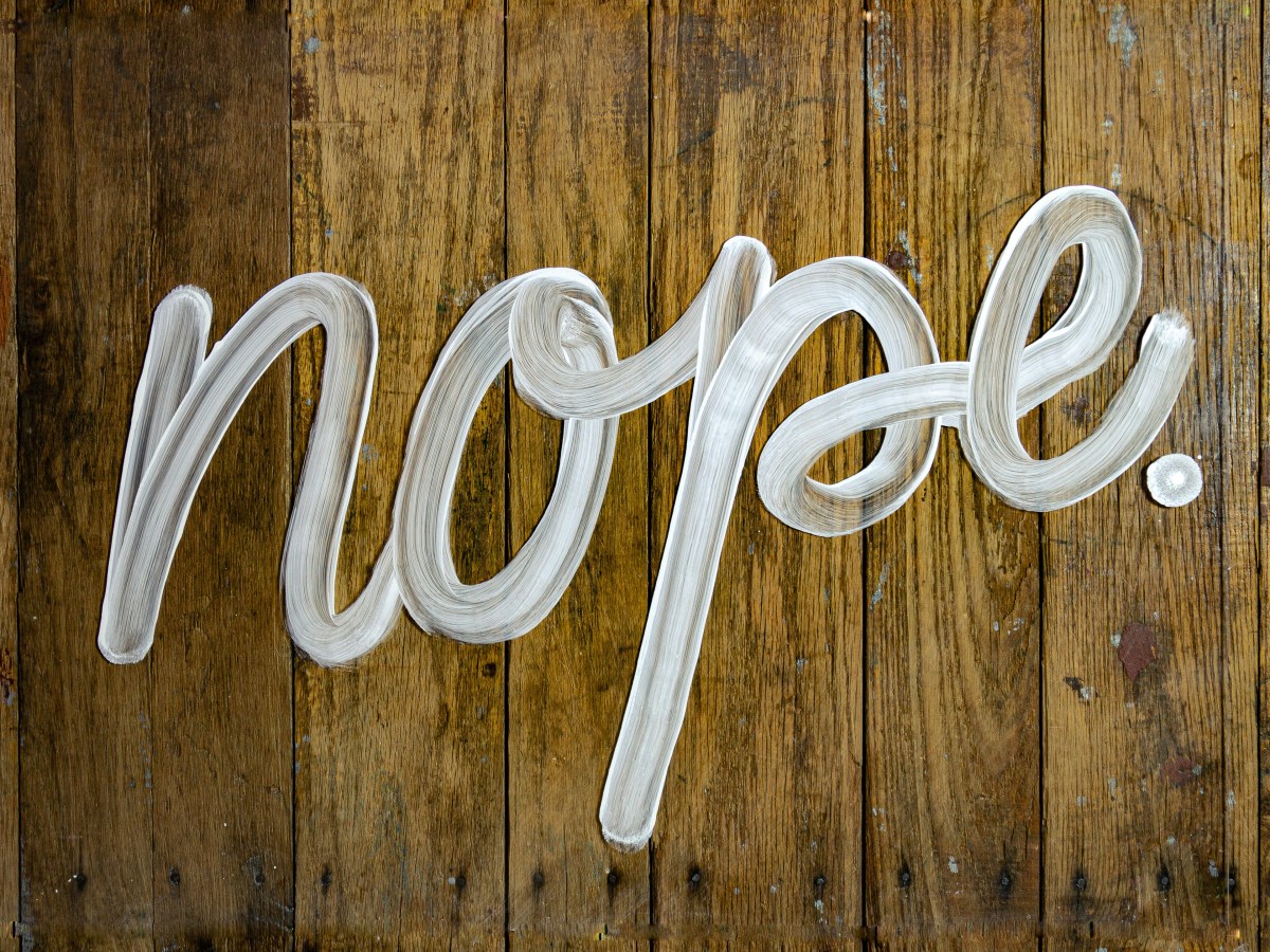 Saying “No” – a&nbsp;reflection